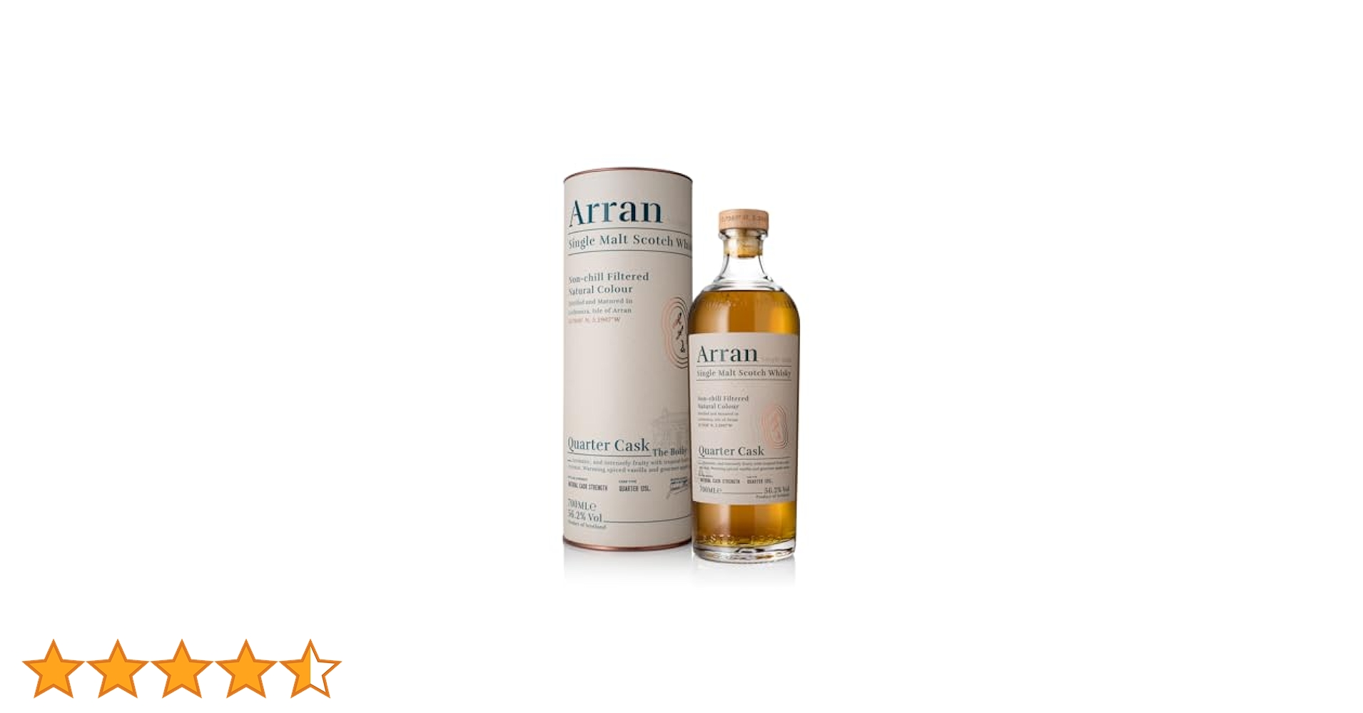 Arran Quarter Cask Single Malt Whisky 70cl, 56.2% ABV